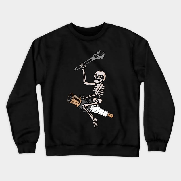 Skull and car Crewneck Sweatshirt by gggraphicdesignnn